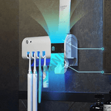 Smart UV Toothbrush Holder and Toothpaste Dispenser | Rechargeable Solar and USB