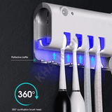 Smart UV Toothbrush Holder and Toothpaste Dispenser | Rechargeable Solar and USB