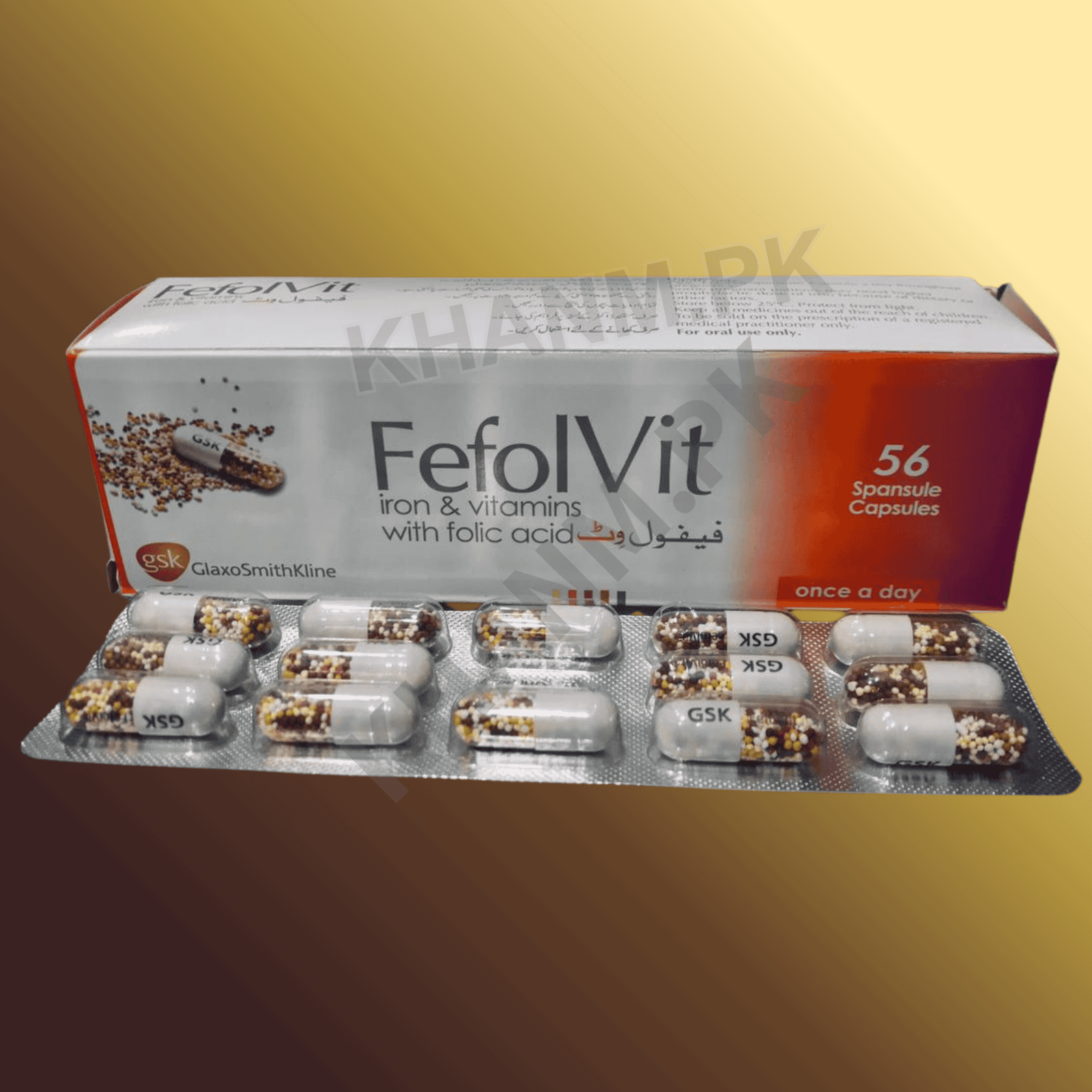 Fefolvit Capsules × 56 | Iron and Vitamins