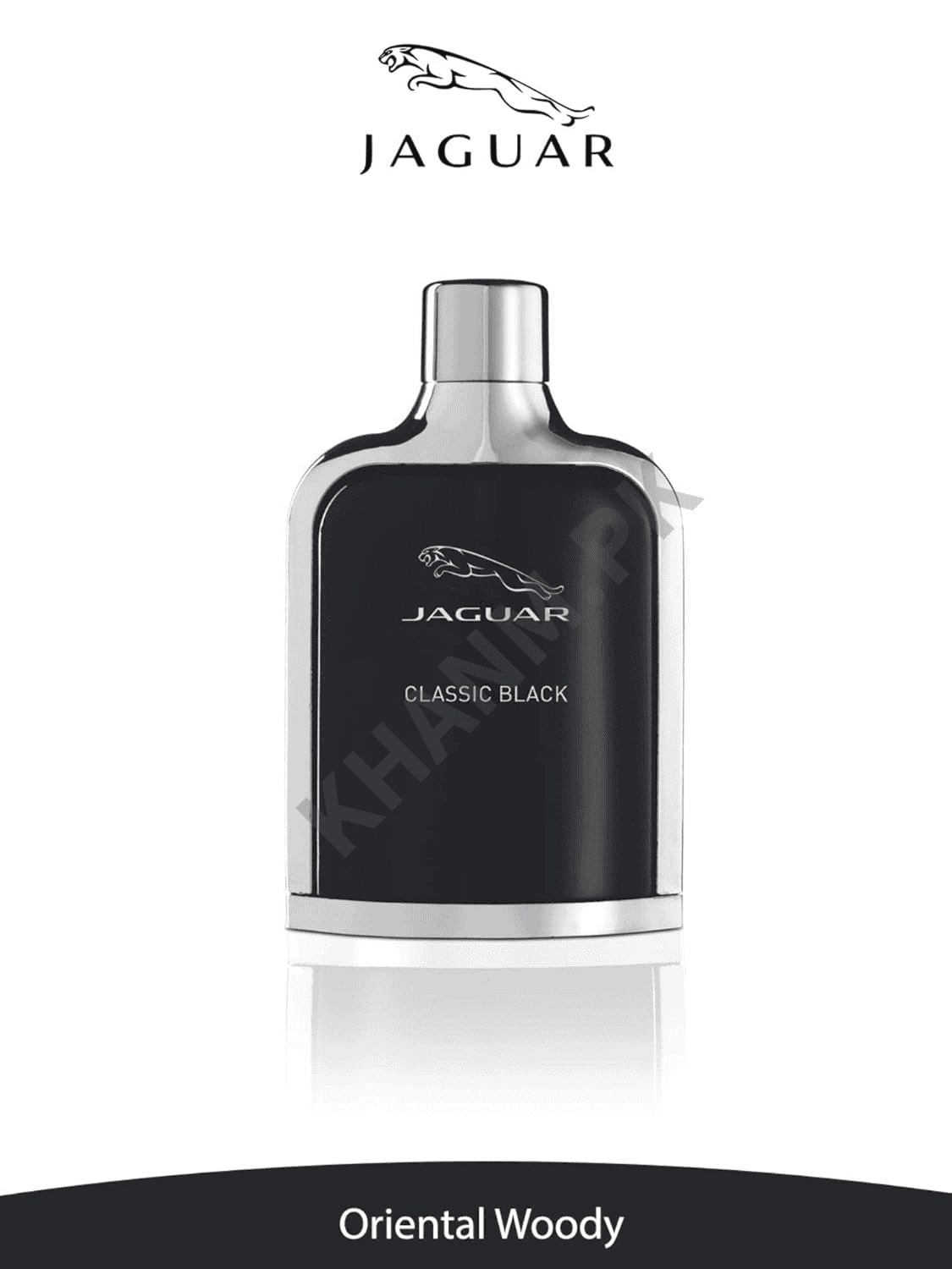Jaguar Classic Black perfume bottle on a white background