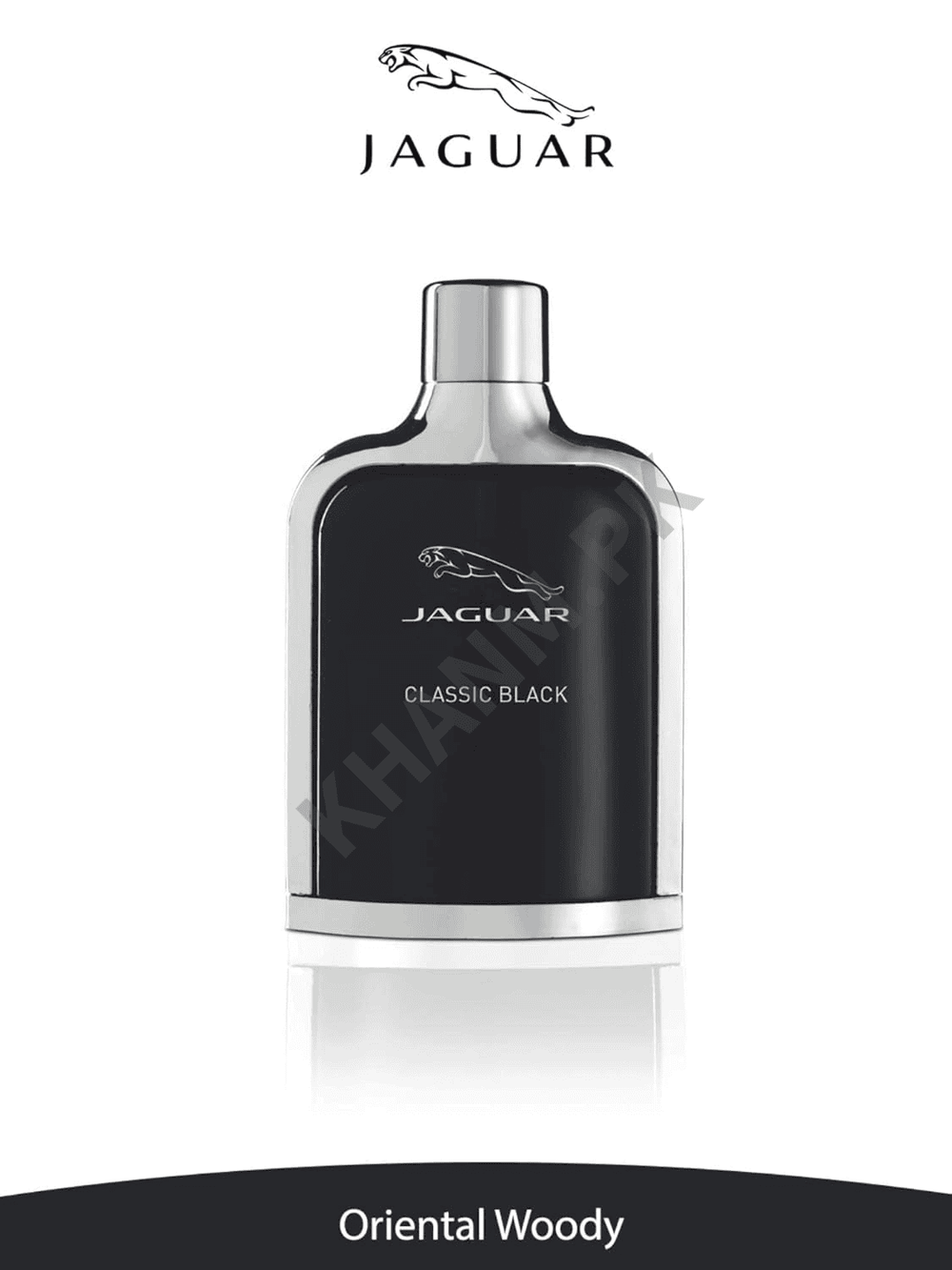 Jaguar Classic Black perfume bottle on a white background