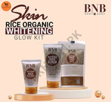 BNB Body & Body Skin Organic Whitening Glow Kit on a beige background