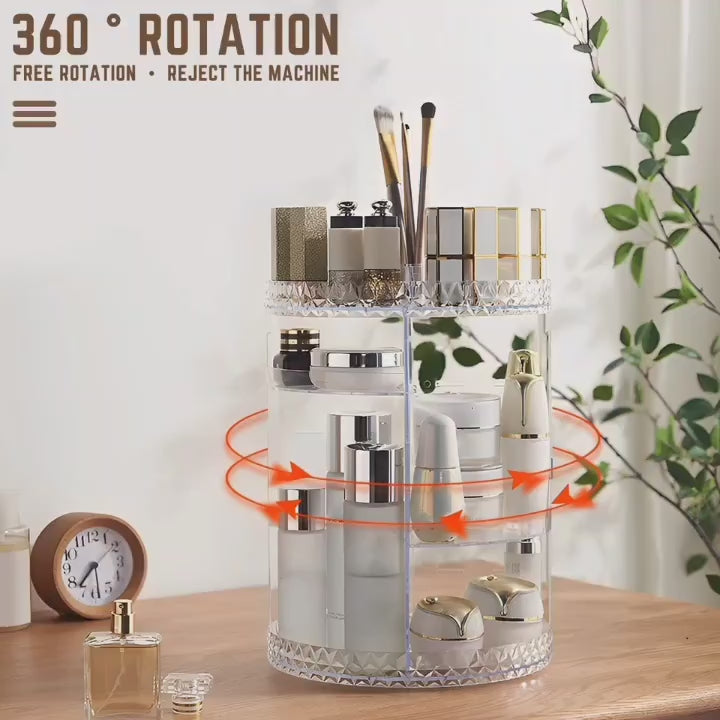 rotating acrylic organizer video